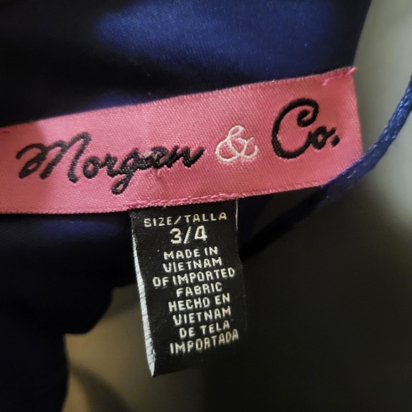 Morgan & Co. Elegant Cobalt Blue Formal Evening/Cocktail Dress in Sz 3/4 - Picture 6 of 6
